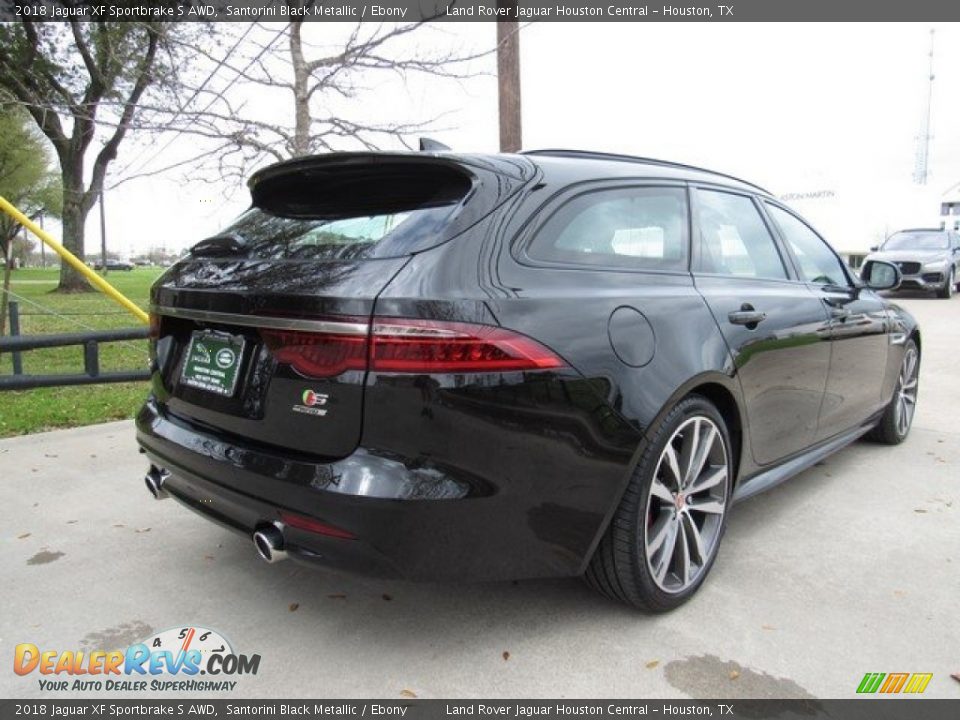 2018 Jaguar XF Sportbrake S AWD Santorini Black Metallic / Ebony Photo #7