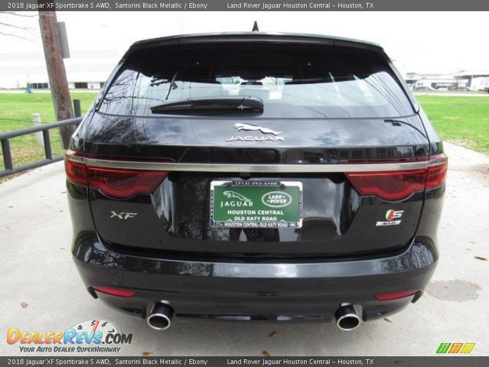2018 Jaguar XF Sportbrake S AWD Santorini Black Metallic / Ebony Photo #8