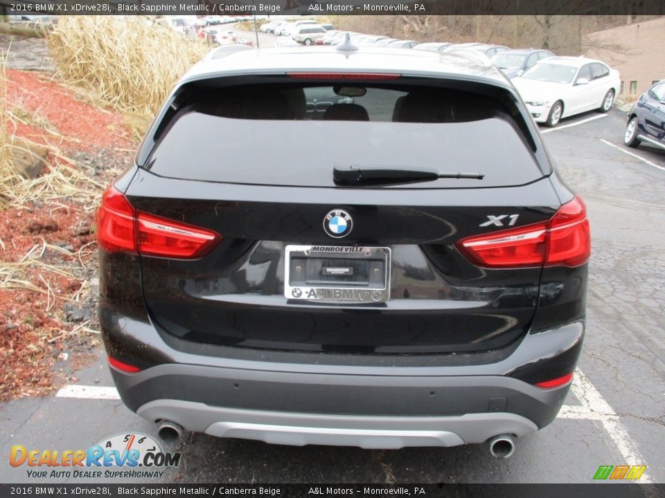 2016 BMW X1 xDrive28i Black Sapphire Metallic / Canberra Beige Photo #4