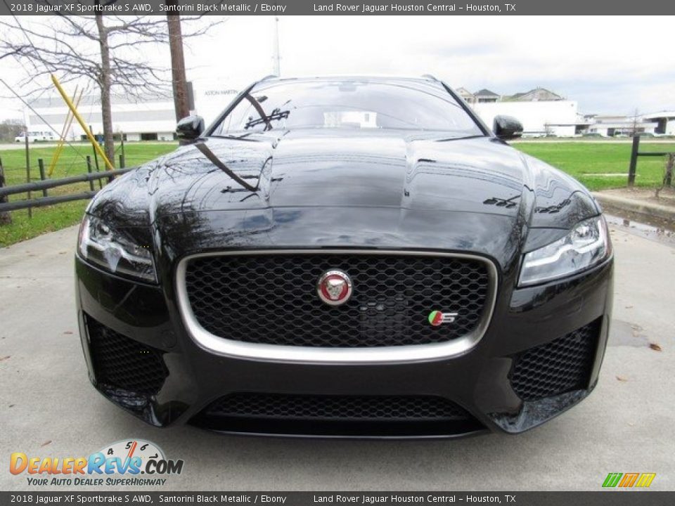 2018 Jaguar XF Sportbrake S AWD Santorini Black Metallic / Ebony Photo #9