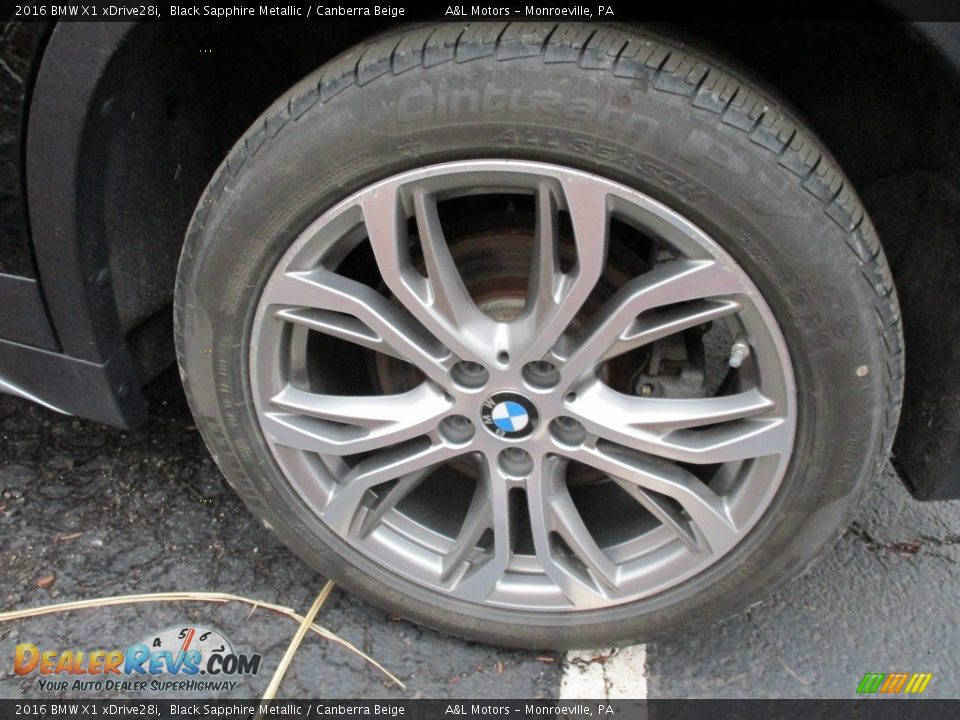 2016 BMW X1 xDrive28i Black Sapphire Metallic / Canberra Beige Photo #6