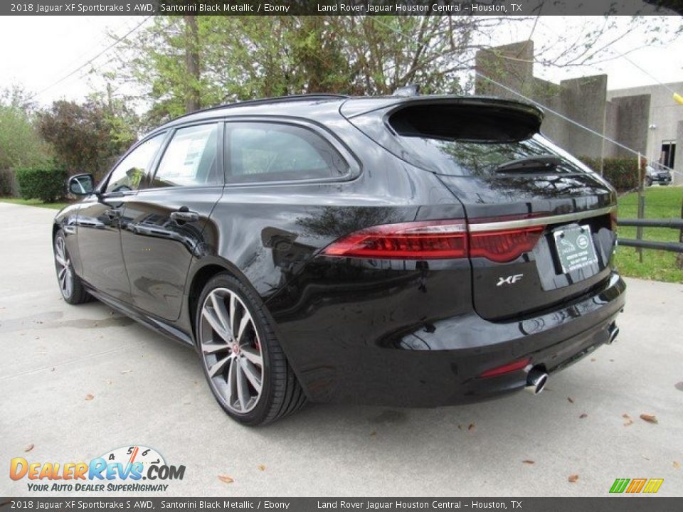 2018 Jaguar XF Sportbrake S AWD Santorini Black Metallic / Ebony Photo #12
