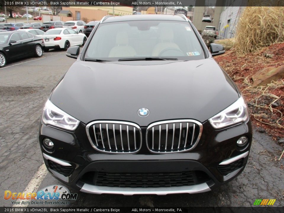 2016 BMW X1 xDrive28i Black Sapphire Metallic / Canberra Beige Photo #8