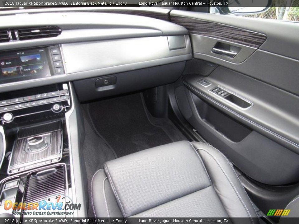 2018 Jaguar XF Sportbrake S AWD Santorini Black Metallic / Ebony Photo #15