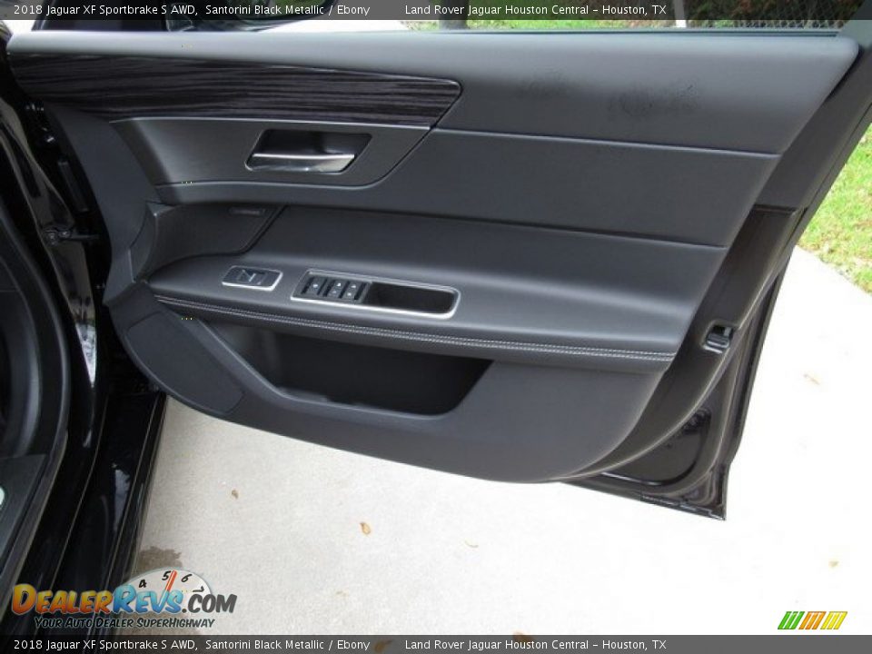 2018 Jaguar XF Sportbrake S AWD Santorini Black Metallic / Ebony Photo #21