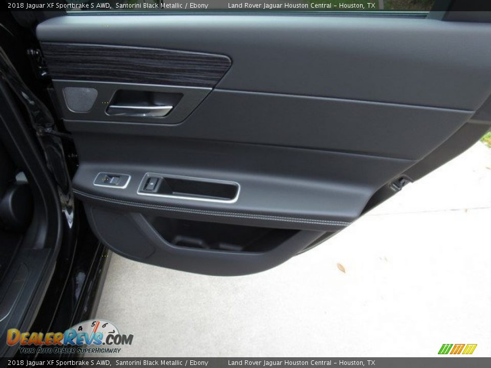 2018 Jaguar XF Sportbrake S AWD Santorini Black Metallic / Ebony Photo #22