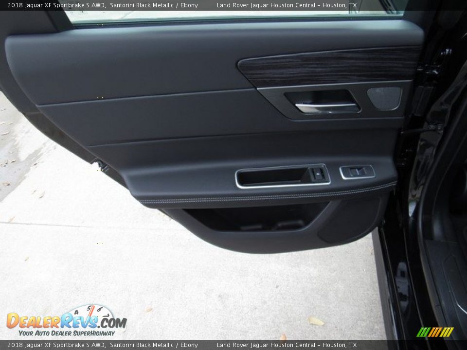 2018 Jaguar XF Sportbrake S AWD Santorini Black Metallic / Ebony Photo #23