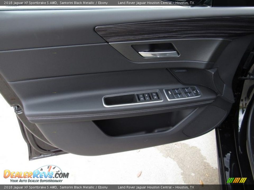 2018 Jaguar XF Sportbrake S AWD Santorini Black Metallic / Ebony Photo #24