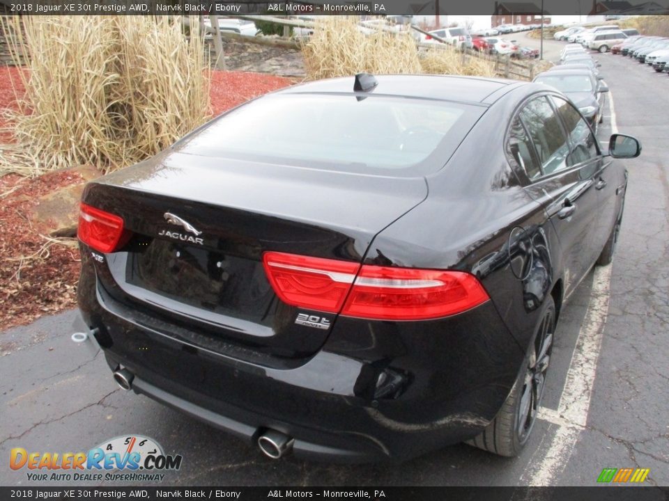2018 Jaguar XE 30t Prestige AWD Narvik Black / Ebony Photo #3