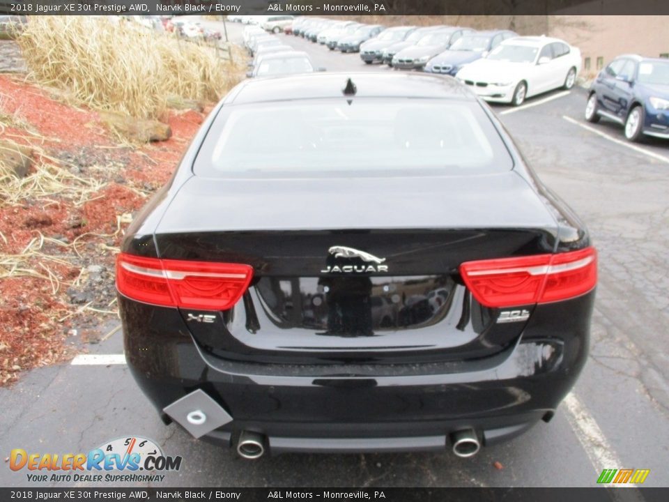 2018 Jaguar XE 30t Prestige AWD Narvik Black / Ebony Photo #5