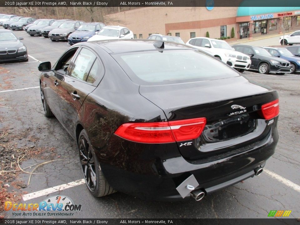 2018 Jaguar XE 30t Prestige AWD Narvik Black / Ebony Photo #6