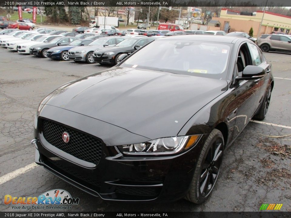 2018 Jaguar XE 30t Prestige AWD Narvik Black / Ebony Photo #8