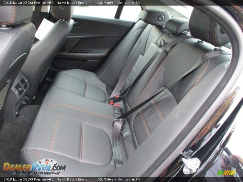 Rear Seat of 2018 Jaguar XE 30t Prestige AWD Photo #13