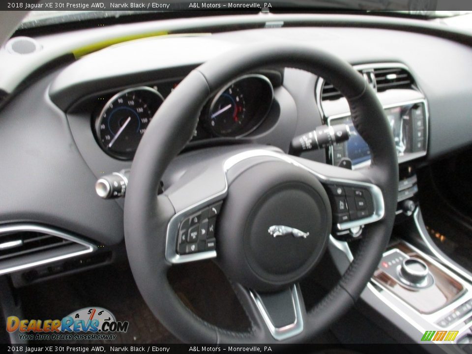 2018 Jaguar XE 30t Prestige AWD Narvik Black / Ebony Photo #15