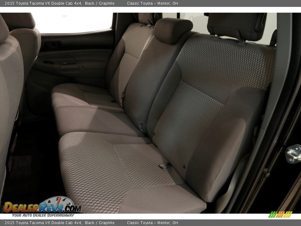 2015 Toyota Tacoma V6 Double Cab 4x4 Black / Graphite Photo #14