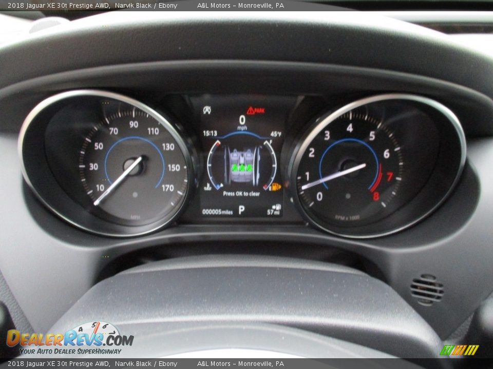 2018 Jaguar XE 30t Prestige AWD Gauges Photo #20