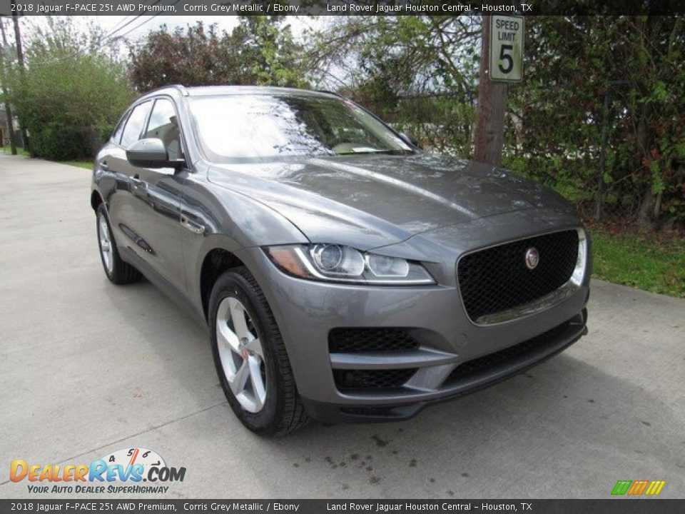 2018 Jaguar F-PACE 25t AWD Premium Corris Grey Metallic / Ebony Photo #2