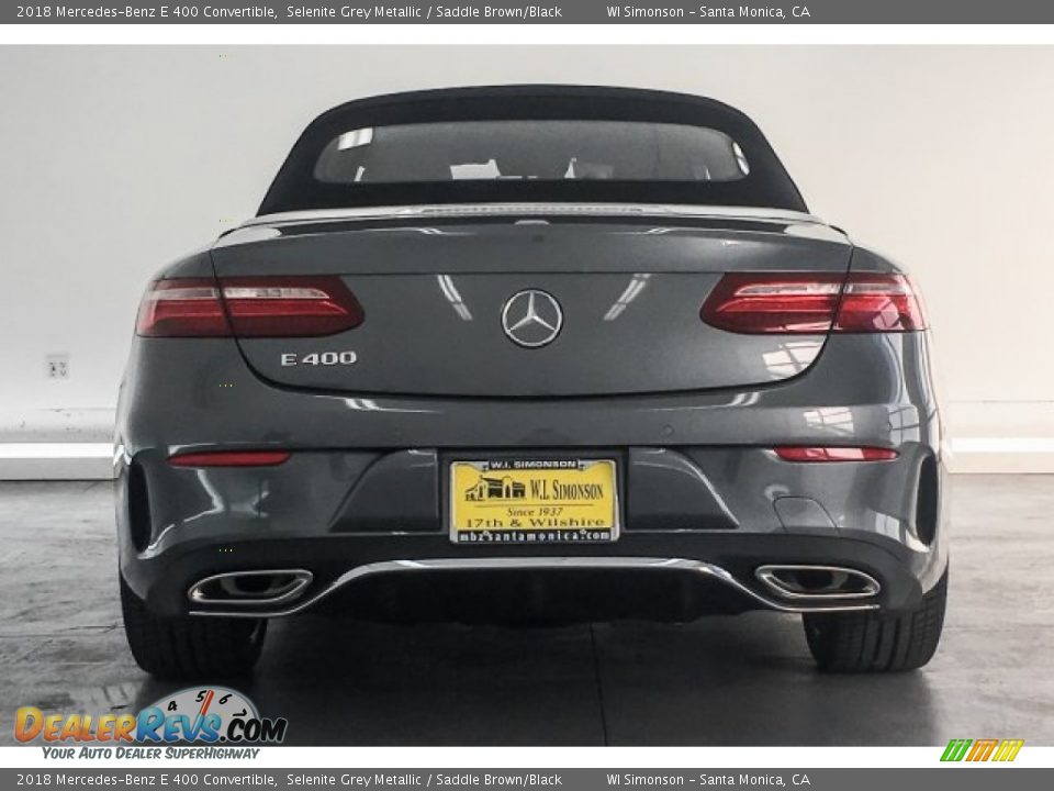 2018 Mercedes-Benz E 400 Convertible Selenite Grey Metallic / Saddle Brown/Black Photo #4