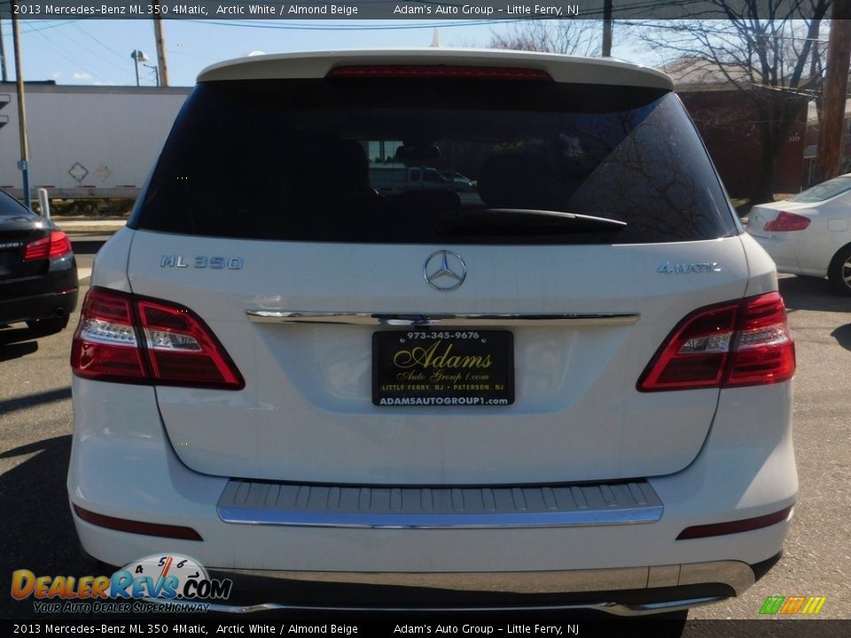 2013 Mercedes-Benz ML 350 4Matic Arctic White / Almond Beige Photo #4