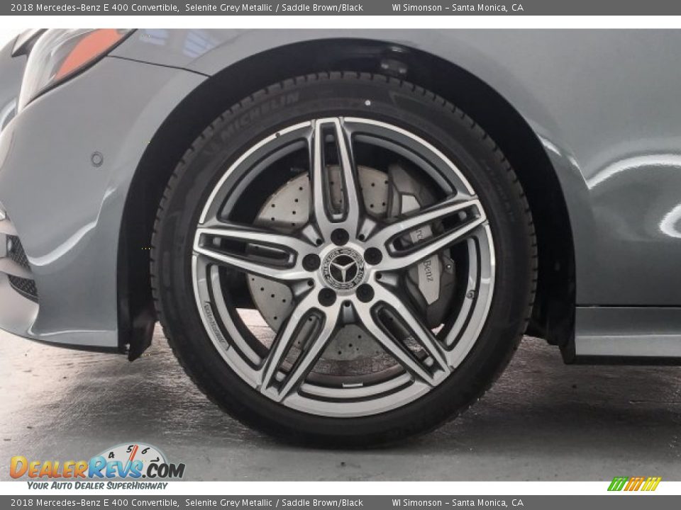 2018 Mercedes-Benz E 400 Convertible Selenite Grey Metallic / Saddle Brown/Black Photo #9