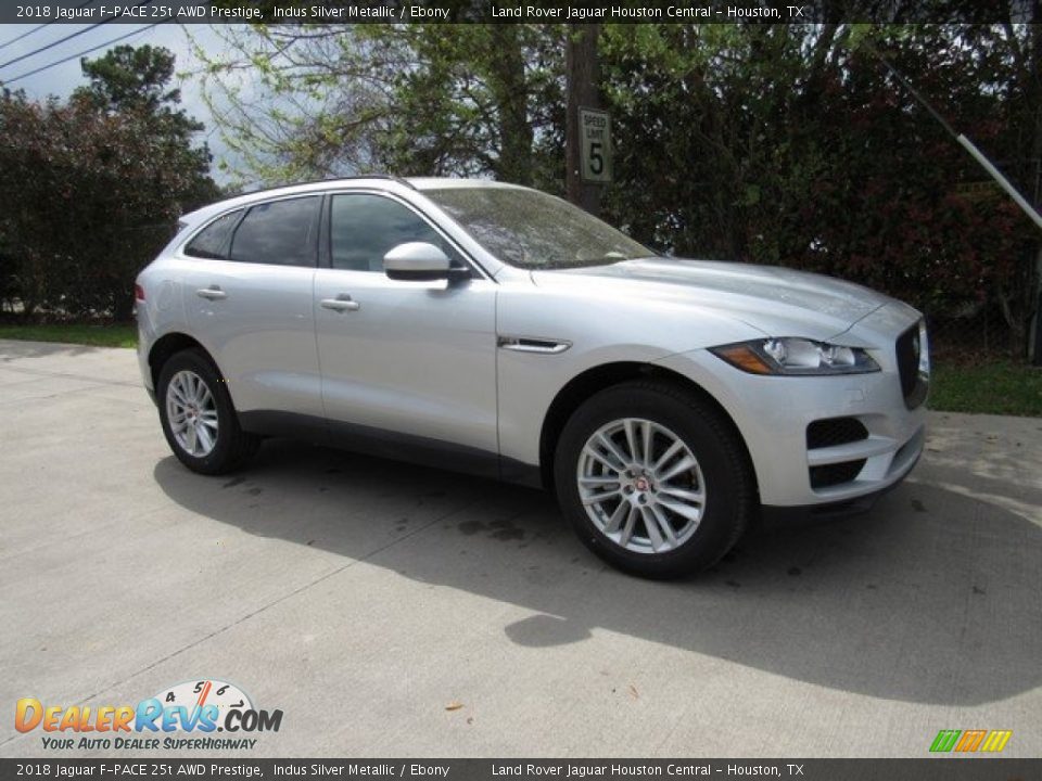 2018 Jaguar F-PACE 25t AWD Prestige Indus Silver Metallic / Ebony Photo #1