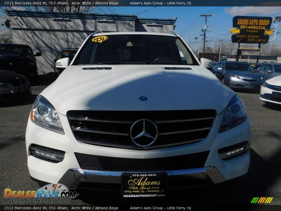 2013 Mercedes-Benz ML 350 4Matic Arctic White / Almond Beige Photo #8