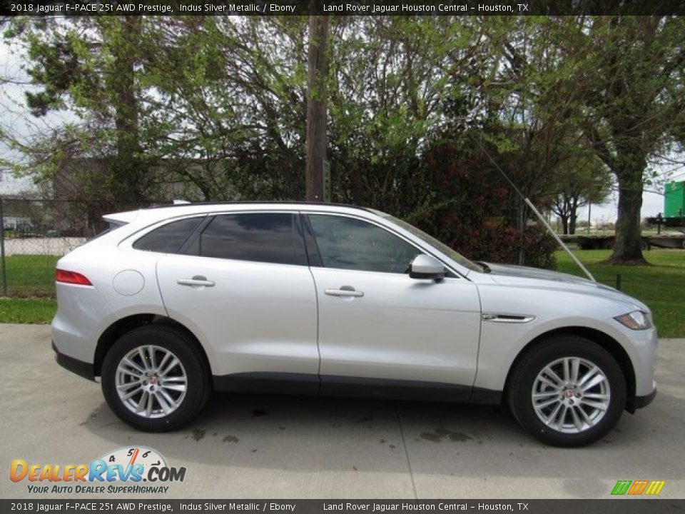 2018 Jaguar F-PACE 25t AWD Prestige Indus Silver Metallic / Ebony Photo #6