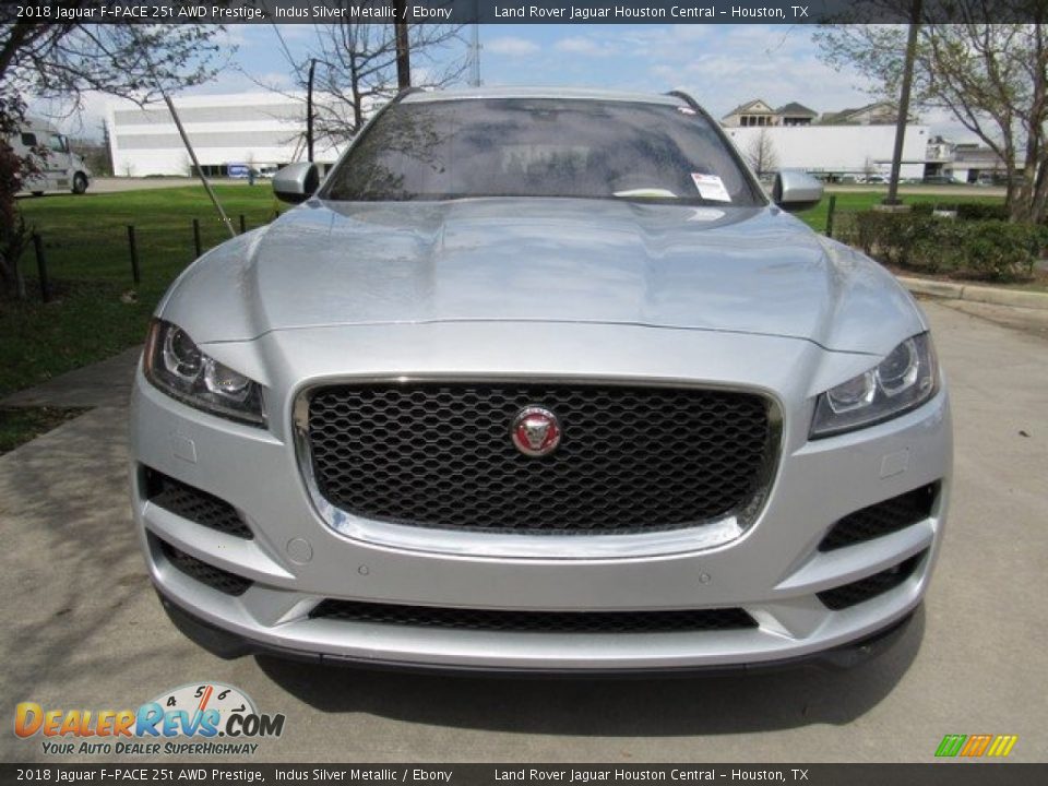 2018 Jaguar F-PACE 25t AWD Prestige Indus Silver Metallic / Ebony Photo #9