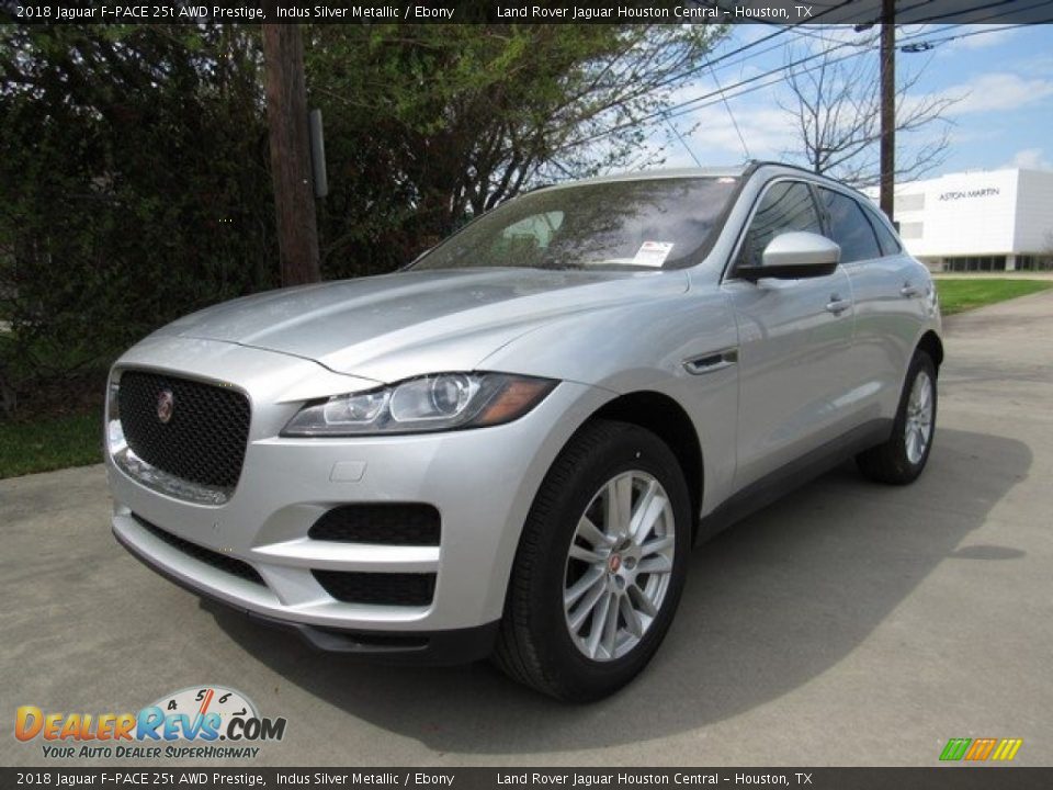 2018 Jaguar F-PACE 25t AWD Prestige Indus Silver Metallic / Ebony Photo #10