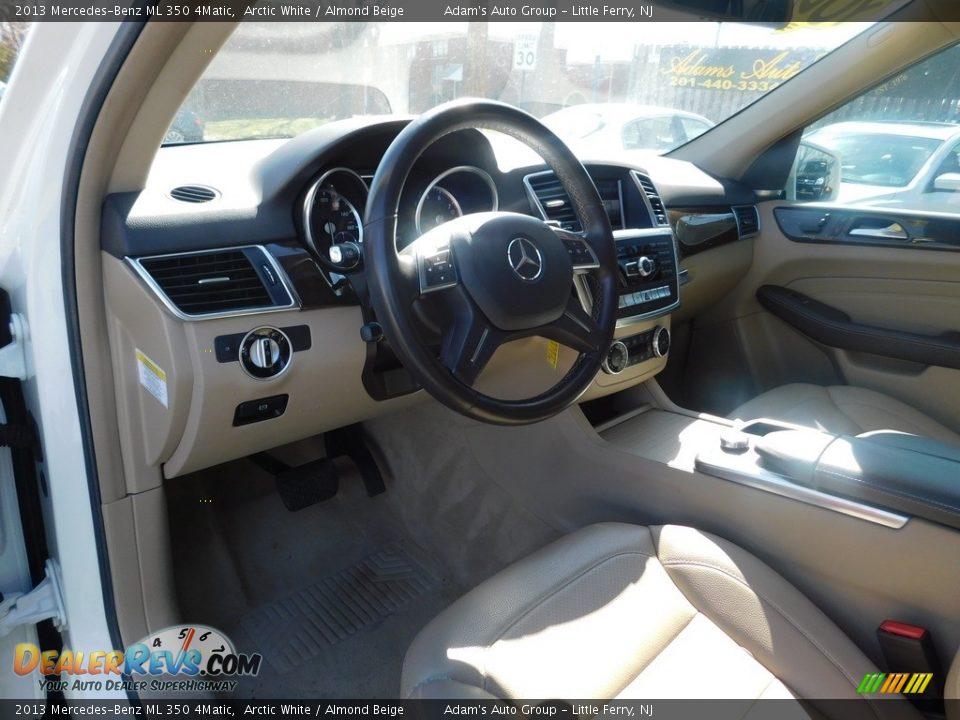 2013 Mercedes-Benz ML 350 4Matic Arctic White / Almond Beige Photo #13