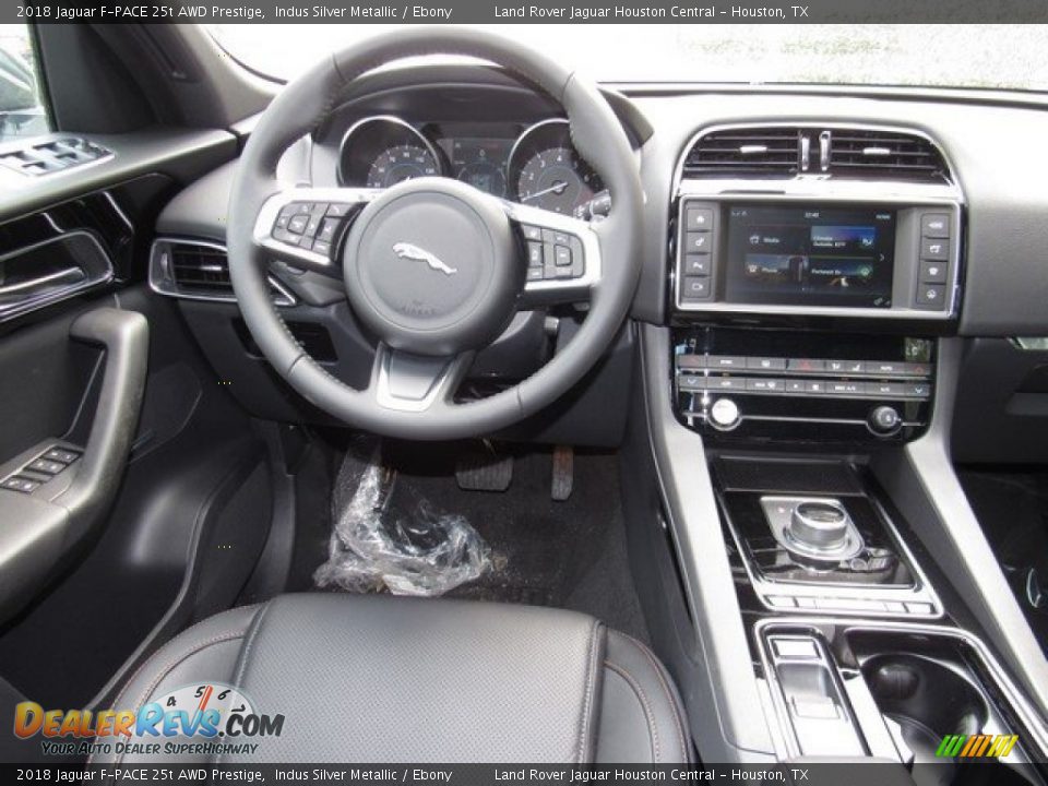 2018 Jaguar F-PACE 25t AWD Prestige Indus Silver Metallic / Ebony Photo #14