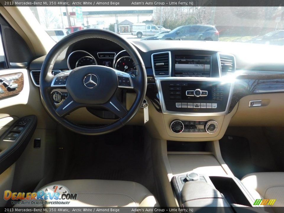 2013 Mercedes-Benz ML 350 4Matic Arctic White / Almond Beige Photo #25