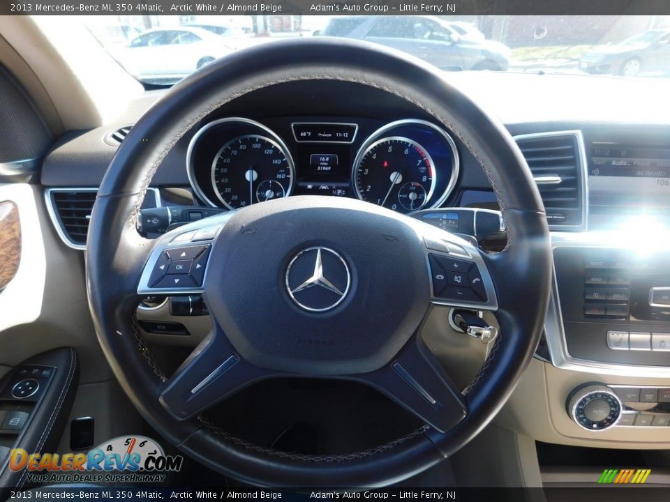 2013 Mercedes-Benz ML 350 4Matic Arctic White / Almond Beige Photo #26