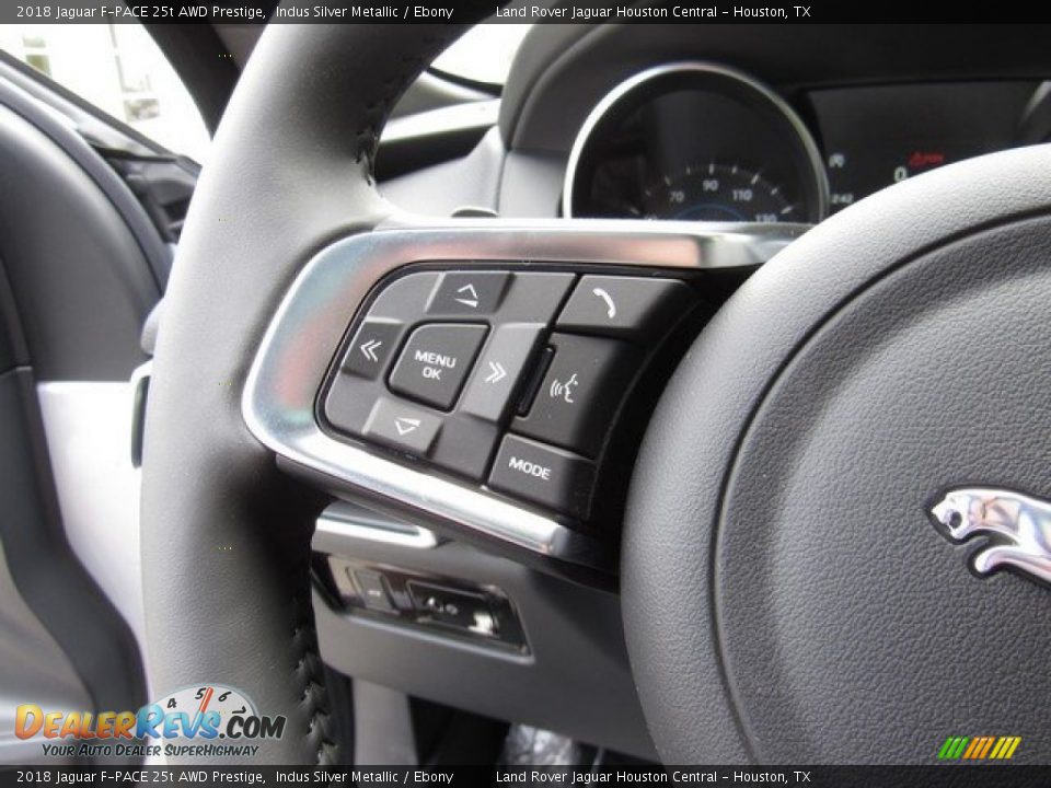 2018 Jaguar F-PACE 25t AWD Prestige Indus Silver Metallic / Ebony Photo #29