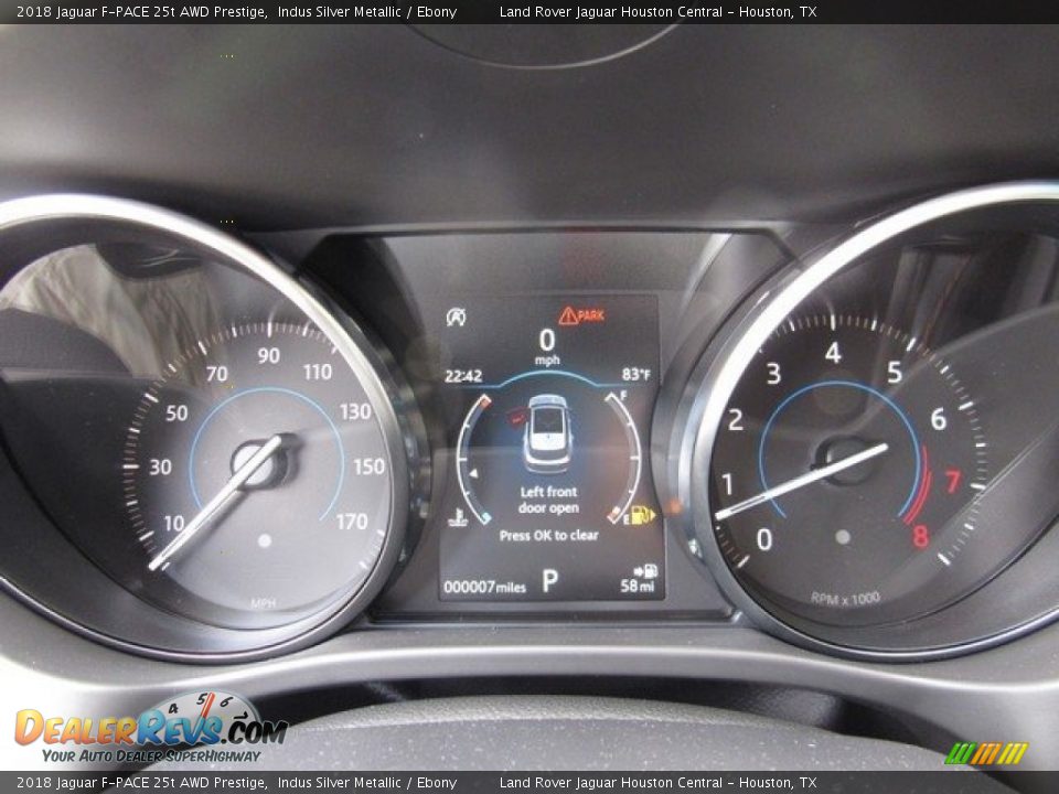 2018 Jaguar F-PACE 25t AWD Prestige Indus Silver Metallic / Ebony Photo #31