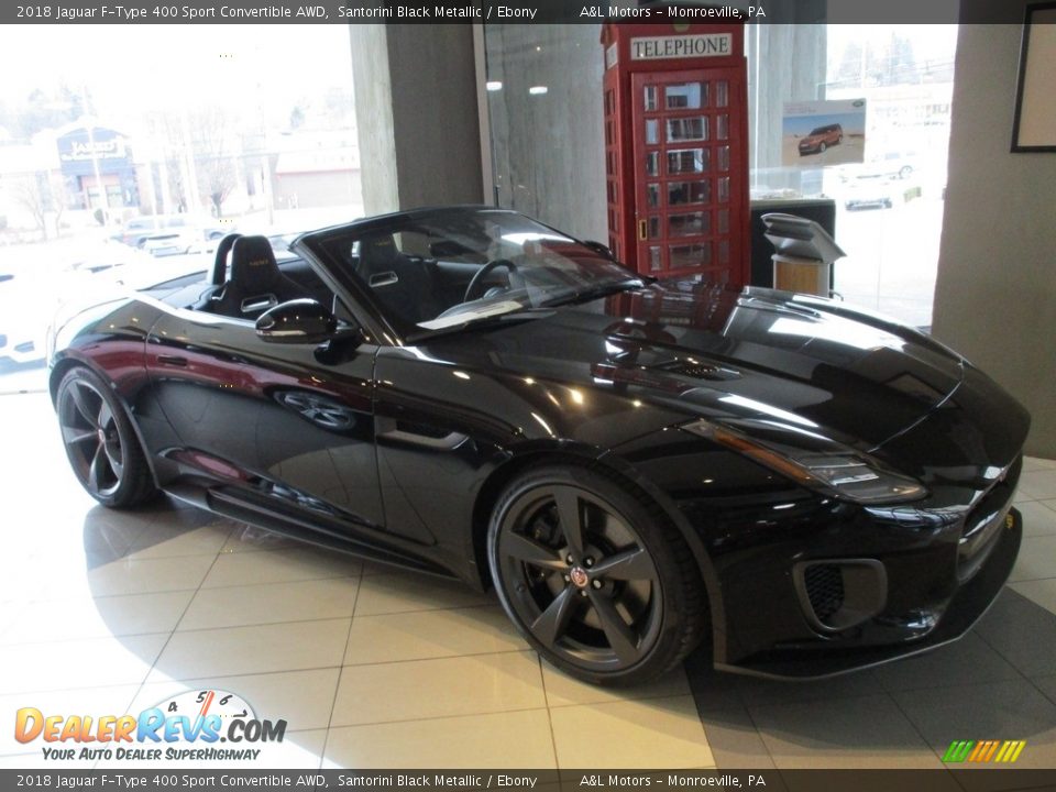 Front 3/4 View of 2018 Jaguar F-Type 400 Sport Convertible AWD Photo #1
