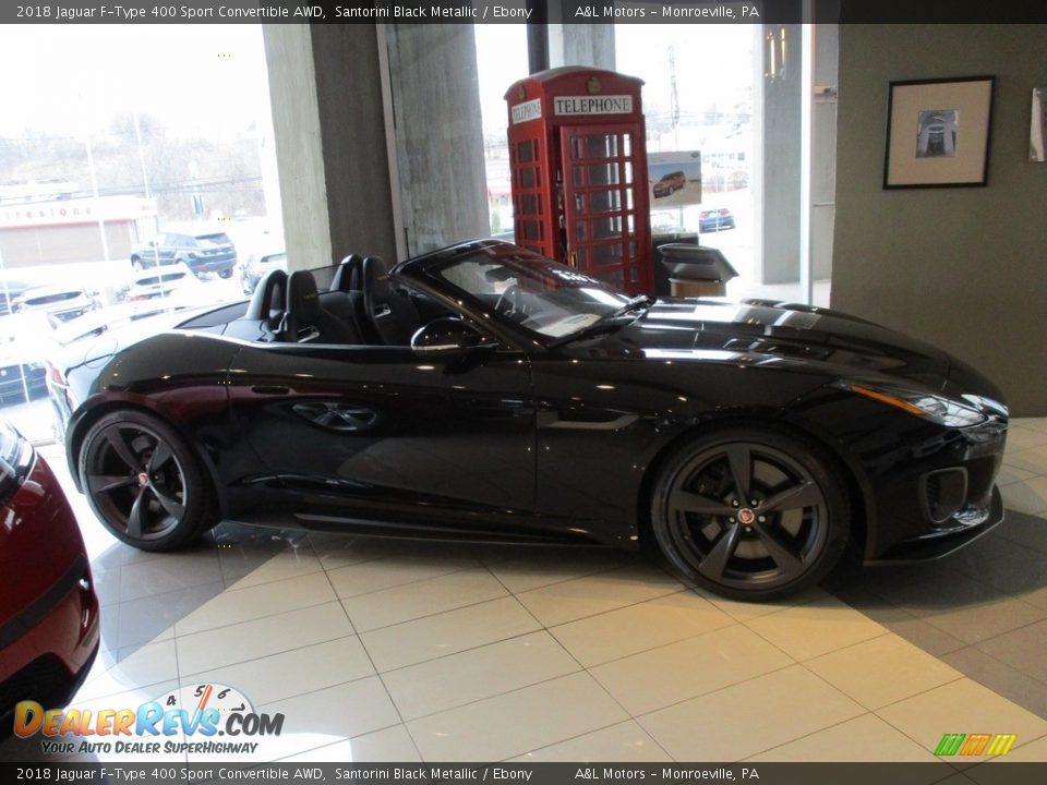 Santorini Black Metallic 2018 Jaguar F-Type 400 Sport Convertible AWD Photo #2