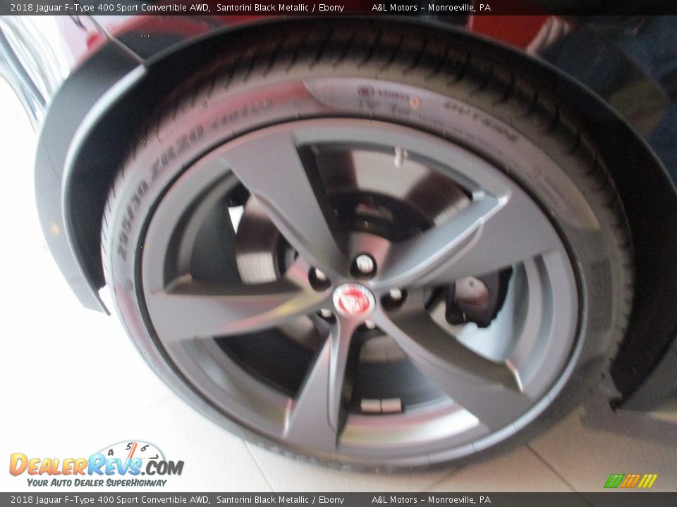 2018 Jaguar F-Type 400 Sport Convertible AWD Santorini Black Metallic / Ebony Photo #3
