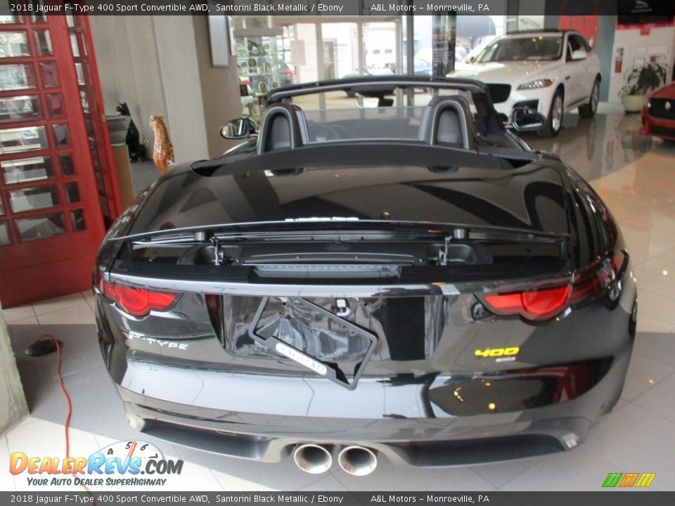 2018 Jaguar F-Type 400 Sport Convertible AWD Santorini Black Metallic / Ebony Photo #5
