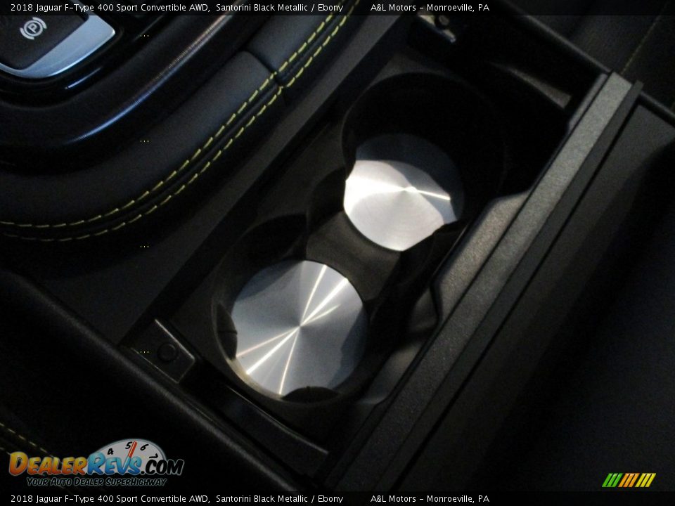 2018 Jaguar F-Type 400 Sport Convertible AWD Santorini Black Metallic / Ebony Photo #14