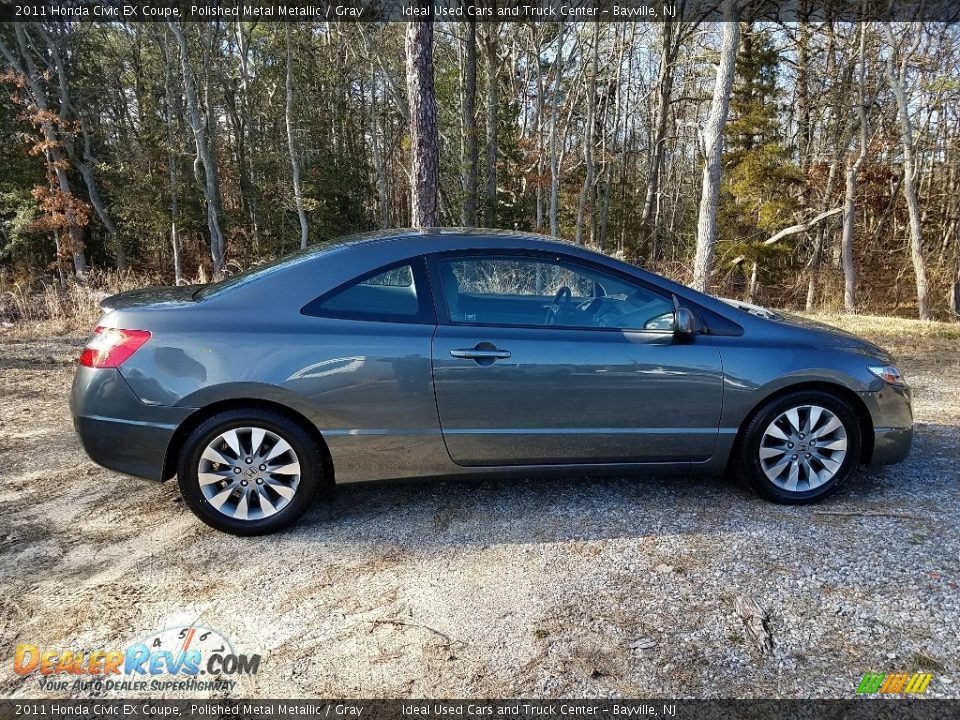 2011 Honda Civic EX Coupe Polished Metal Metallic / Gray Photo #4