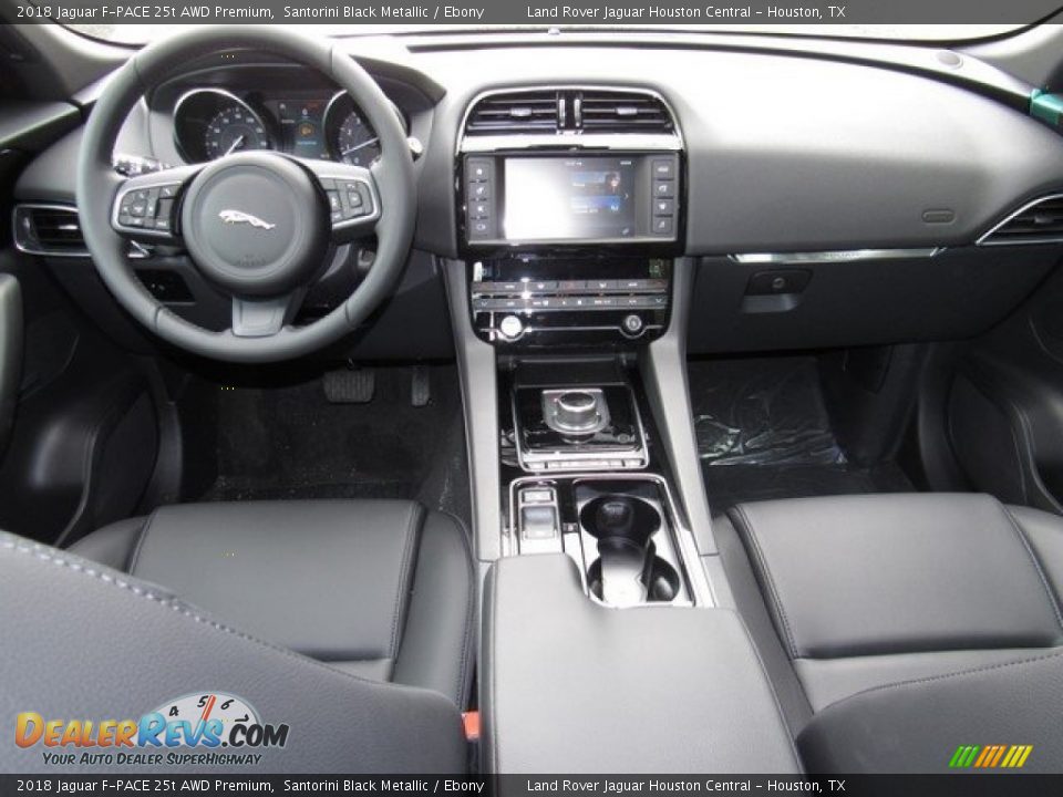 2018 Jaguar F-PACE 25t AWD Premium Santorini Black Metallic / Ebony Photo #4