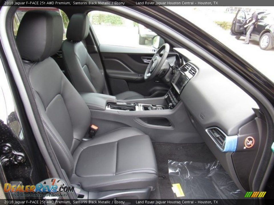 2018 Jaguar F-PACE 25t AWD Premium Santorini Black Metallic / Ebony Photo #5