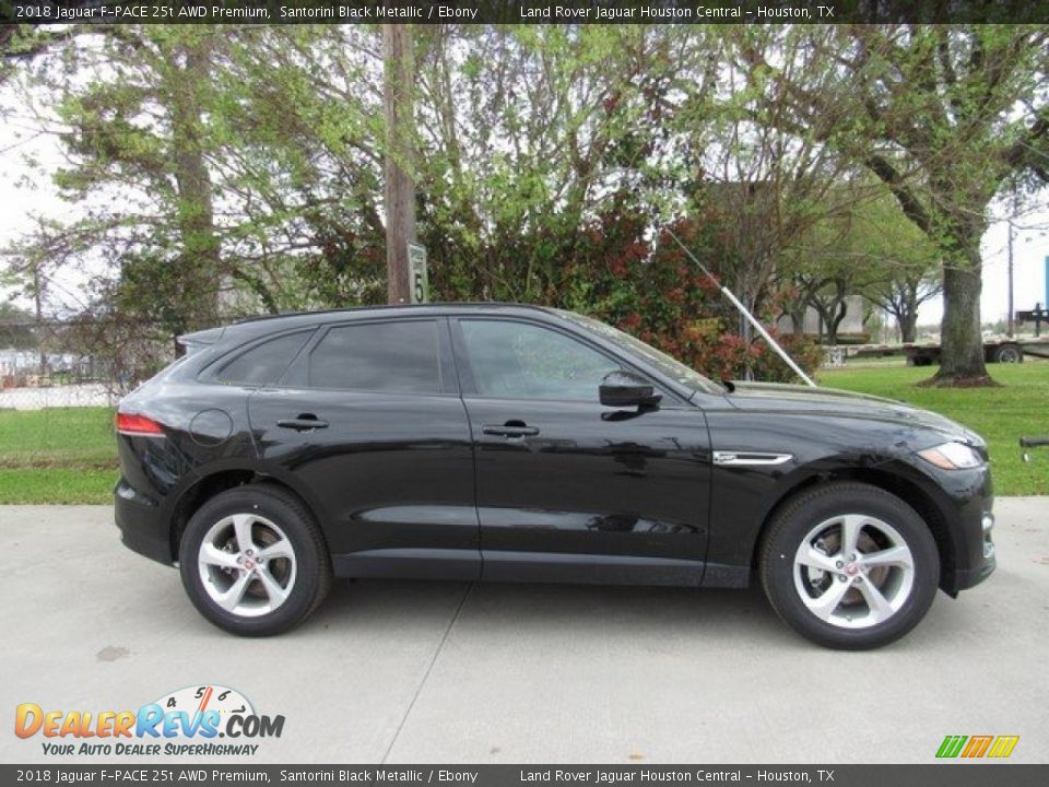 2018 Jaguar F-PACE 25t AWD Premium Santorini Black Metallic / Ebony Photo #6