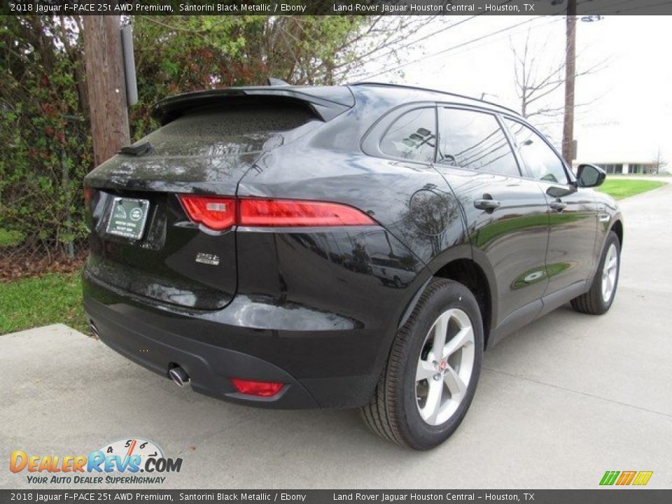 2018 Jaguar F-PACE 25t AWD Premium Santorini Black Metallic / Ebony Photo #7