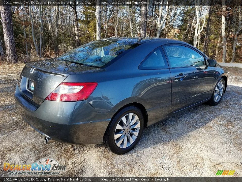 2011 Honda Civic EX Coupe Polished Metal Metallic / Gray Photo #7