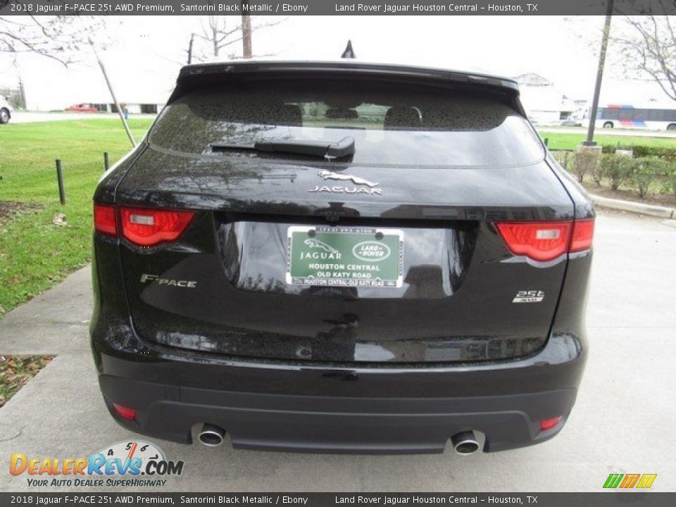 2018 Jaguar F-PACE 25t AWD Premium Santorini Black Metallic / Ebony Photo #8