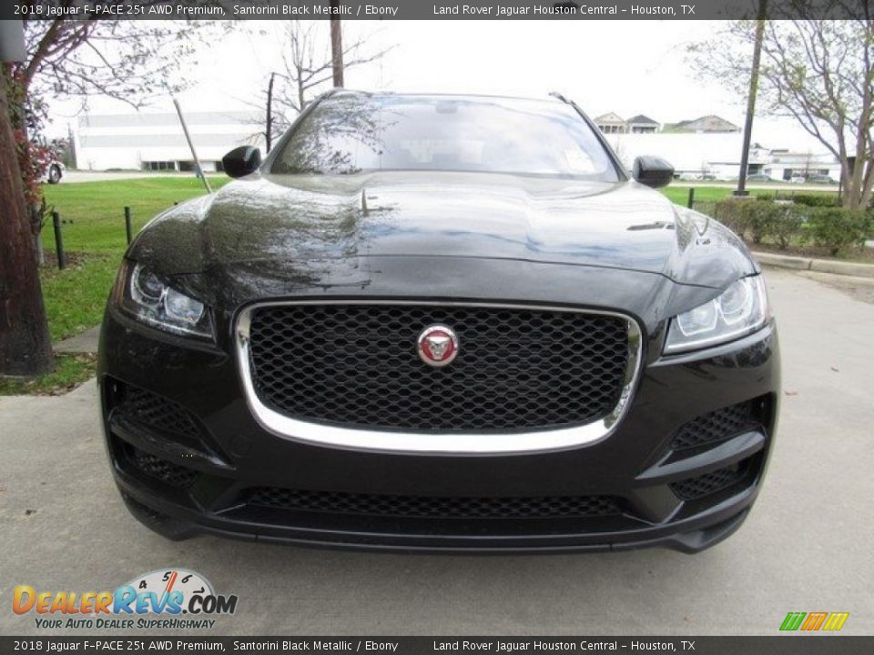 2018 Jaguar F-PACE 25t AWD Premium Santorini Black Metallic / Ebony Photo #9