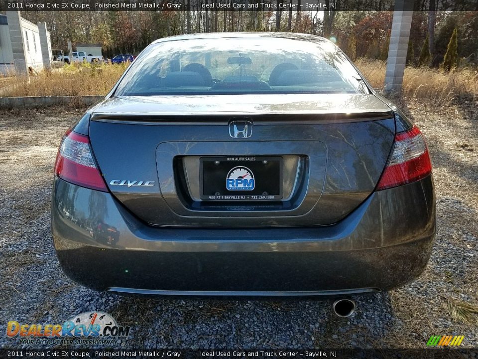 2011 Honda Civic EX Coupe Polished Metal Metallic / Gray Photo #8