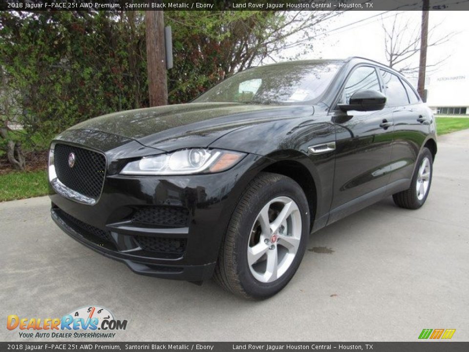 2018 Jaguar F-PACE 25t AWD Premium Santorini Black Metallic / Ebony Photo #10